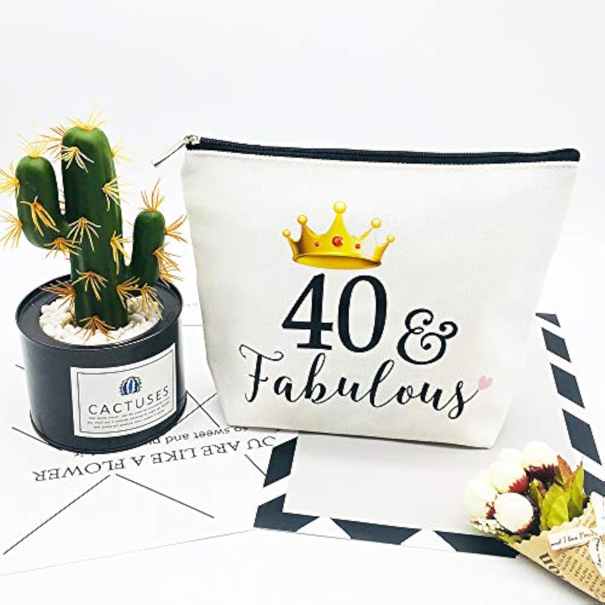 40th Birthday Makeup Bag, Funny Gift Idea