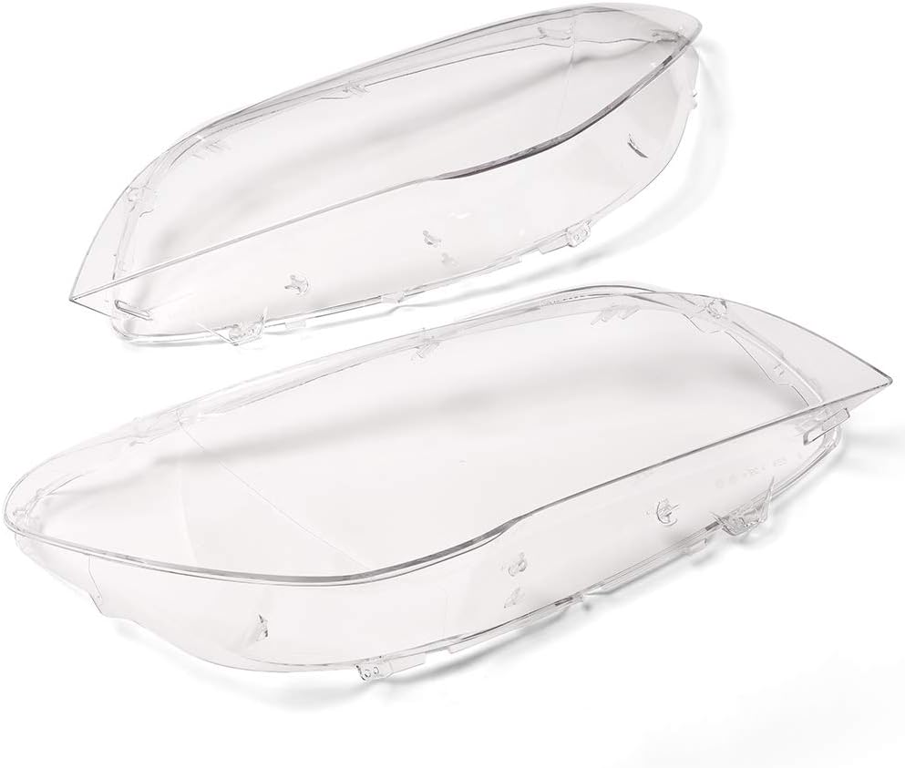 Clear Lens Headlight Headlamp Lense Cover, Compatible With BMW F01 F02 7 Series 740i 740Li 750i 750Li 760i 760Li 2009-2015, Replacement Left Right Side 1 Pair