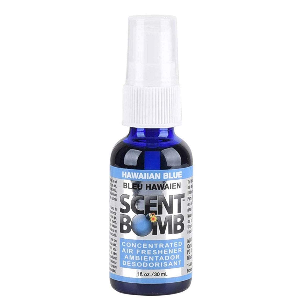 Scent Bomb Air Freshener Spray, 100% Oil Based Concentrated Air Freshener, Air Freshener Spray for Car, Room, Bathroom and Odor Eliminator (Hawaiian Blue)