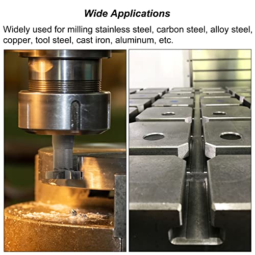 Image of uxcell T-Slot Milling Cutters, 4mm Depth 30mm Cutting Dia 16mm Shank Tungsten Carbide Tip 6 Flutes T Slot End Mill for Stainless Steel Copper Aluminum