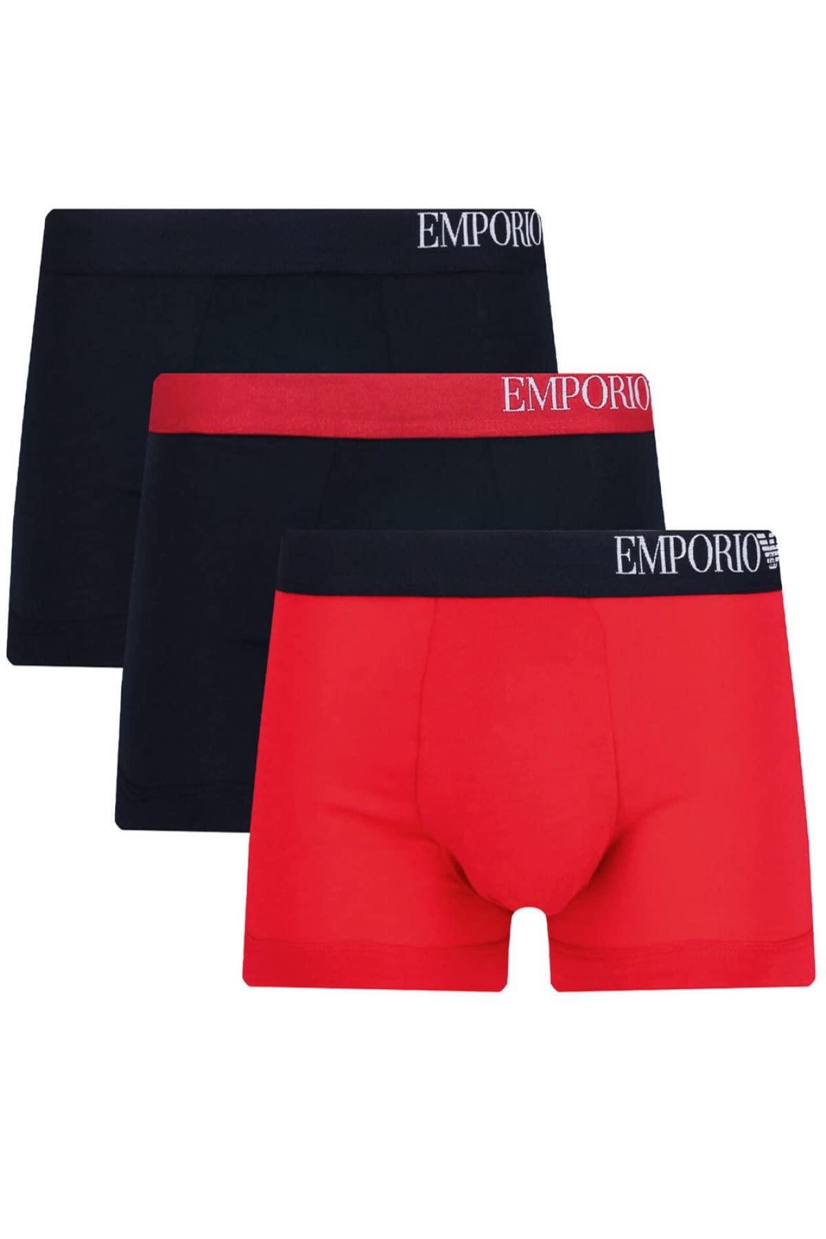 Emporio Armani Men's 3-pack boxers, Navy/Cherry/Navy, S