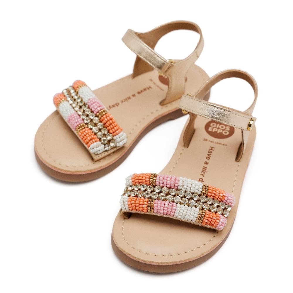 GIOSEPPO BURNETT, Girls Flat Sandals, Platinum, 29 EU, Platinum, 10.5 UK Child