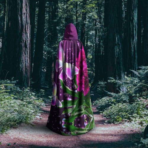 Cape violette durable EdWal avec capuche et imprimé fleuri chic - 6