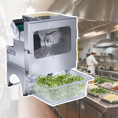 Affettatrice Verdure con Nastro Trasportatore – Tagliaverdure Elettrico Commerciale per Preparazione Verdure Ristorante