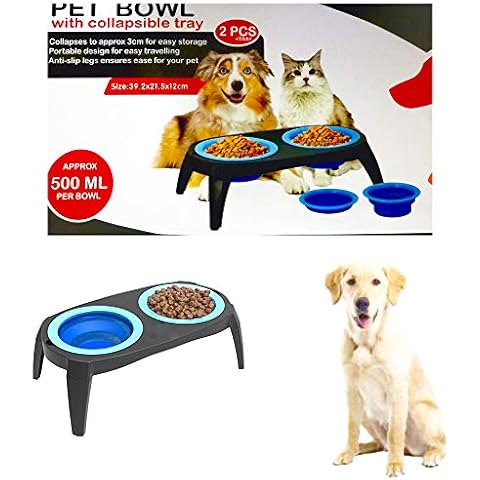 ADEPTNA Collapsible Pet Feeding Bowl Set Cover