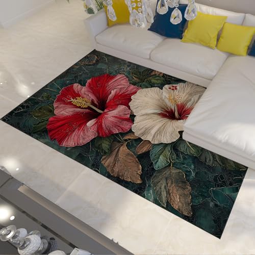 Carpette pour salon lavable et fine pour éviter les chutes et les taches