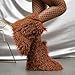 Women's Faux Fur Mid-Calf Boot, Y2k Winter Furry Long Hair Sheep Flat Heel Boots, Ladies Anti-slip Plush Boots, Fashion Warm Big Puffy Boots, Outdoors Snow Short Boots, Long Curly Hair Slip On Shoes