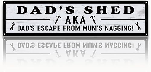 Miniatura 20 de Regalo de metal para el día del padre, letrero de metal retro, decoración de cueva de hombre, cobertizo del abuelo, The Only Place The Grumpy Old