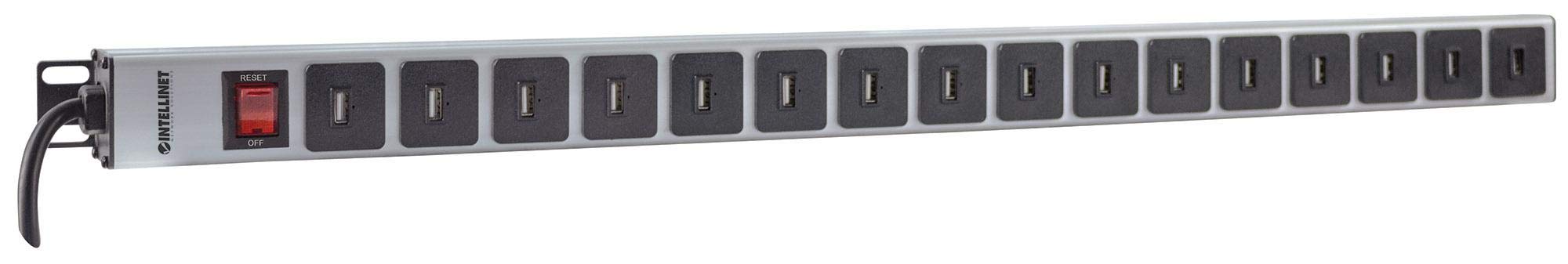 Intellinet 164498, 16-Portowy Rozdzielacz Zasilania USB-A, Czarny