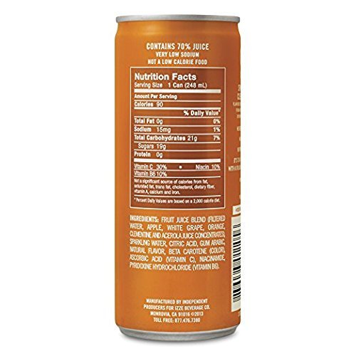 IZZE Sparkling Juice, Clementine, 8.4 Fl Oz (12 Count)