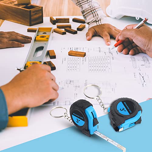 Xuhal XIL-XUHAL-498 50 Pcs Mini Measuring Tape Keychains Small Measuring Tape Bulk Set 3Ft Retractable Measuring Tape Measurement Tape thumb #3