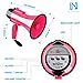 MGROLX Portable Megaphone Spearker/Bullhorn-with Built-in Siren/Alarm-Music-30 Watt Power & 800 Yard Range-Sliding Volume Adjustment-Powerful and Lightweight-ER46S (Pink, 6.3’’ x 10.0’’)