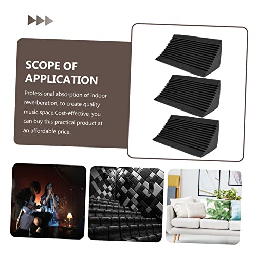 SUPVOX 3 piezas de espumas absorbentes de sonido para tratamiento acústico, trampas de graves en esquinas, almohadilla insonorizante, azulejos de reducción de ruido de alta densidad para KTV y home theater miniatura 2