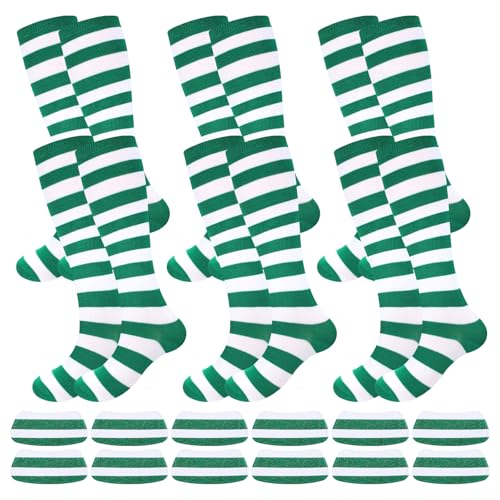 Image of Panitay 2 /12 /16 /24 Pairs Softball Soccer Socks Glitter Eye Black Stickers Team Spirit Accessories for Youth Women Sport Wear