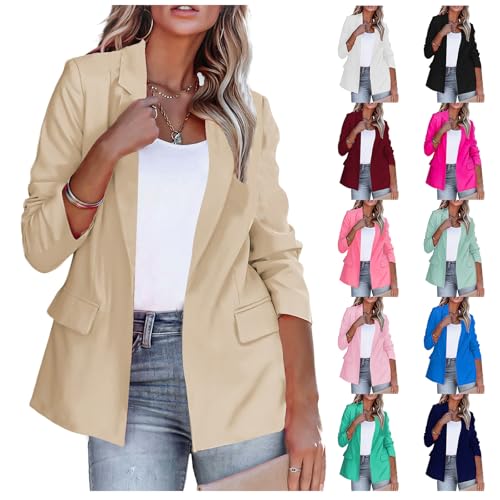 Blazers for Women Business Casual Lightweight Work Suit Jackets Trendy Long Sleeve Elegant Lapel Open Front Blazer