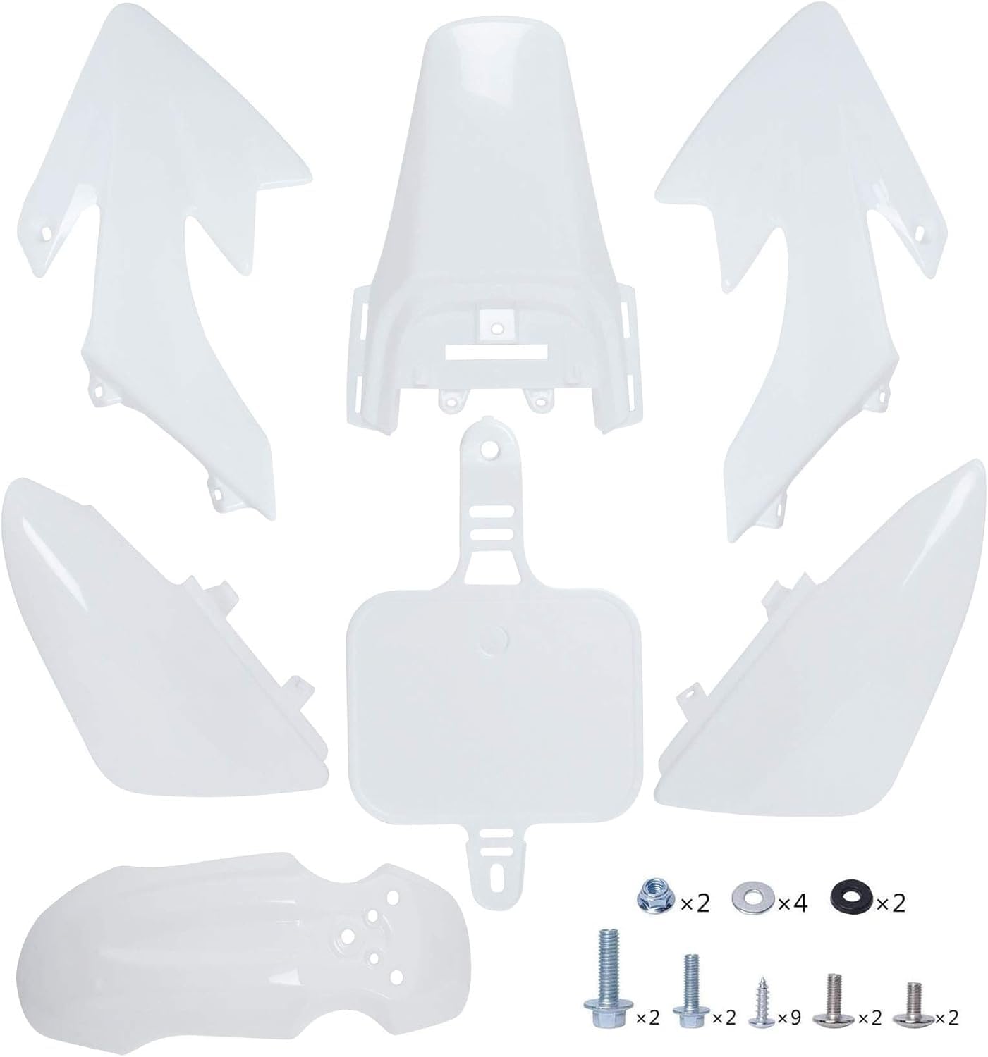 Podoy CRF50 Body Fender Kit for Compatible with XR50 XR 50 CRF 50 SDG SSR Pit Dirt Motor Trail Bike Black with Bolt Work Fairing Plastic (Blue)