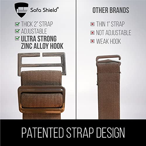 Sofa Shield Patented Chair Slipcover, Reversible Tear Resistant Soft Quilted Microfiber, 23” Seat Width, Durable Furniture Stain Protector With Straps, Washable Cover For Dogs, Kids, Burgundy Tan #TOP6