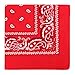 RIAH FASHION Fabric Face Cover Multi-Purpose Cotton Unisex Bandana - Mouth Shield Scarf Handkerchief, Headwear Balaclava Wrap (1, Red)
