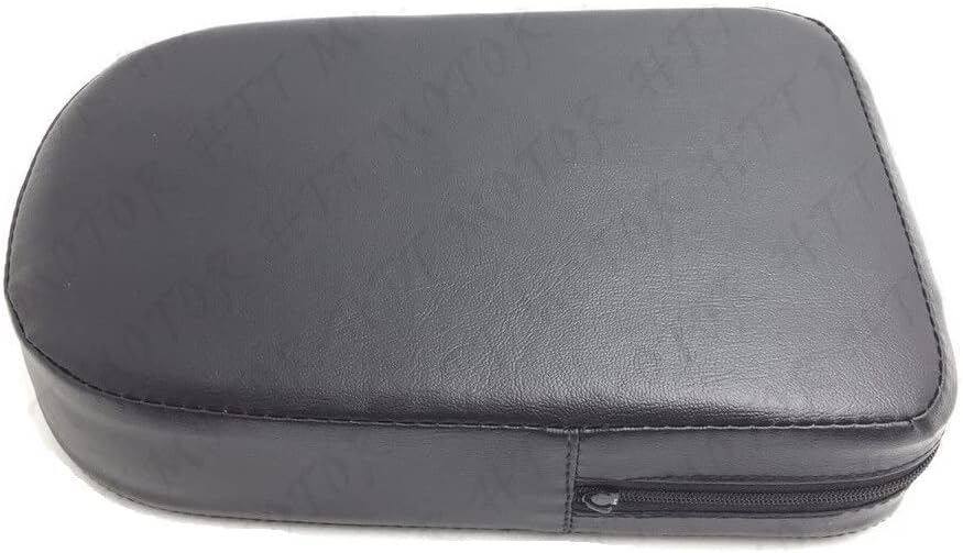 CHION-M Size1 Black Rectangular Backrest Sissy Bar Cushion Pad Compatible with Kawasaki Suzuki Harley