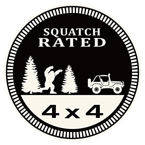 Image of Bigfoot Badge Rated Car Emblem, Squatch 4 x 4 Metal Automotive Badge 3D Metal Car Badges Emblems Round Emblem Decals Car Badge Decals Stickers Compatible with Jeep Wrangler Vehicles Trucks SUV