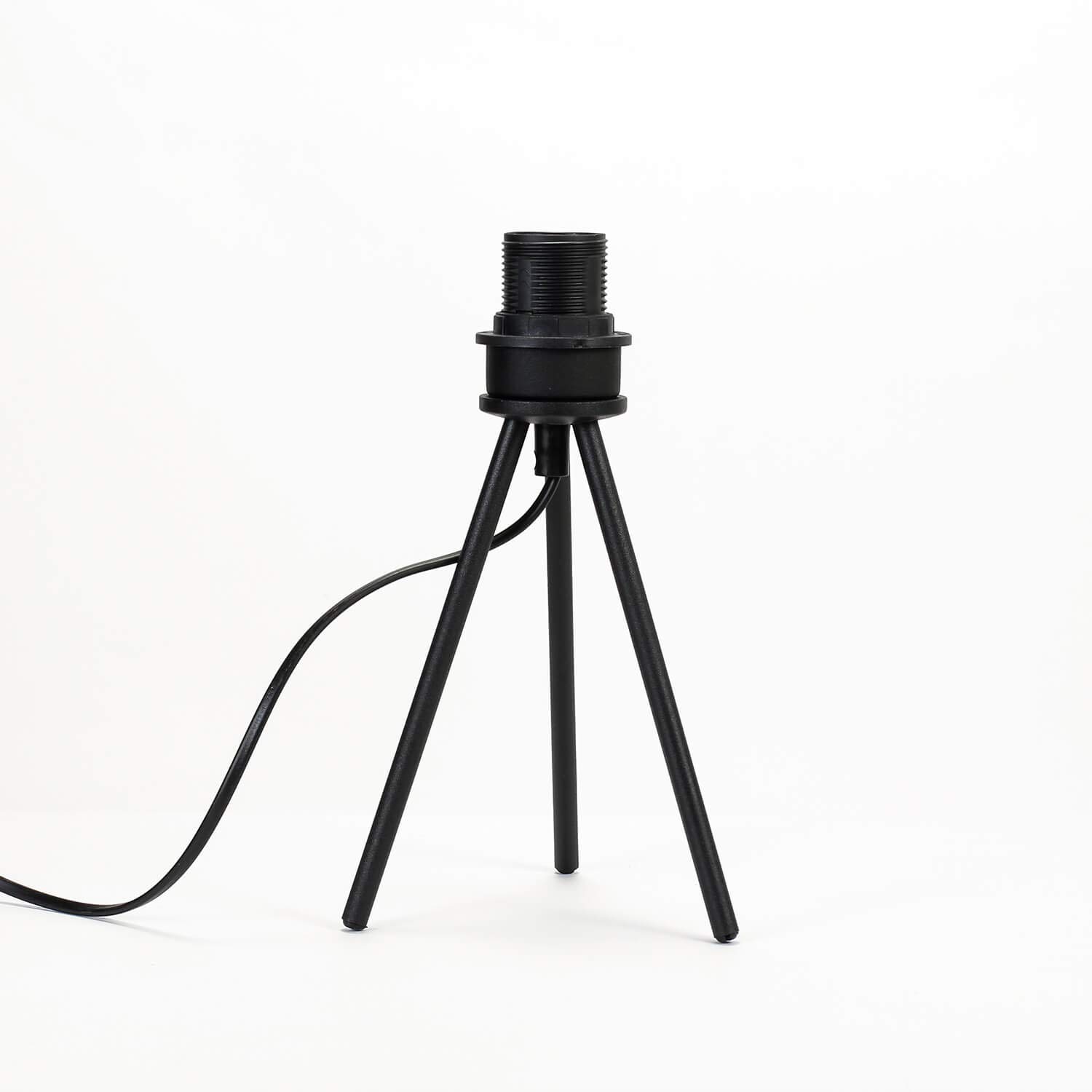 Lampa stołowa czarna oświetlenie, wysokość 35 cm, okrągła, stylowa lampa LUND nowoczesna Tripod, lampa stołowa