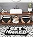 DyeFury Irregular Shaped Get Naked Bath Mat - Funny Bathroom Rugs, Small Cute Bathroom Decor, Non-Slip Black and White Rugs 31