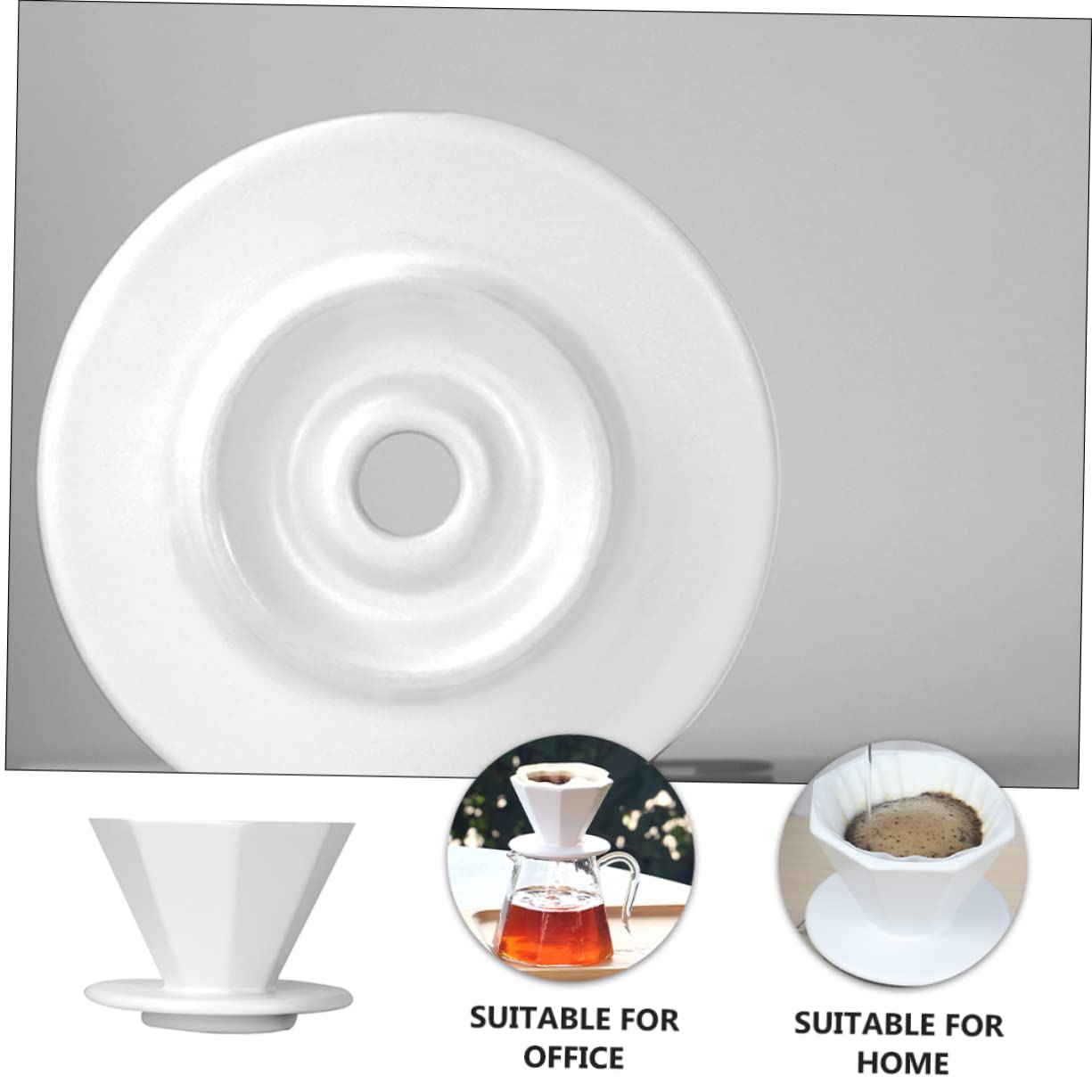 SHINEOFI 2 Piezas 咖啡滤杯 Filtrar Reutilizable Café Filtrado Filtros De Café Con Colador Práctico Filtro De Café Taza De Filtro De Casa Filtro Espesado Embudo De Cafe Casero Cerámica