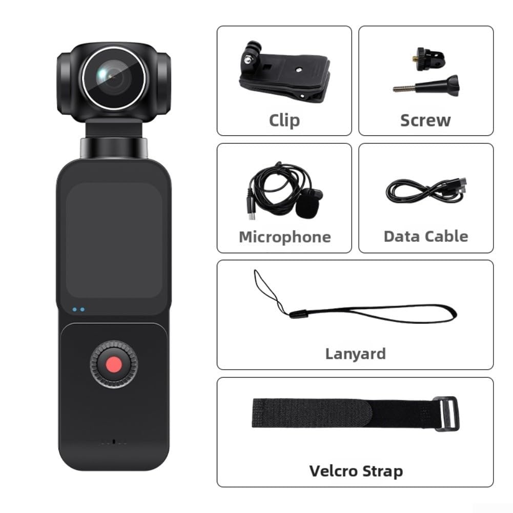 Action Camera 5K con grandangolo a 150° e display da 1,7", videocamera sportiva WiFi da 16 MP per immersioni all'aperto, time-lapse al rallentatore, leggera 84 g (5K singolo aereo)