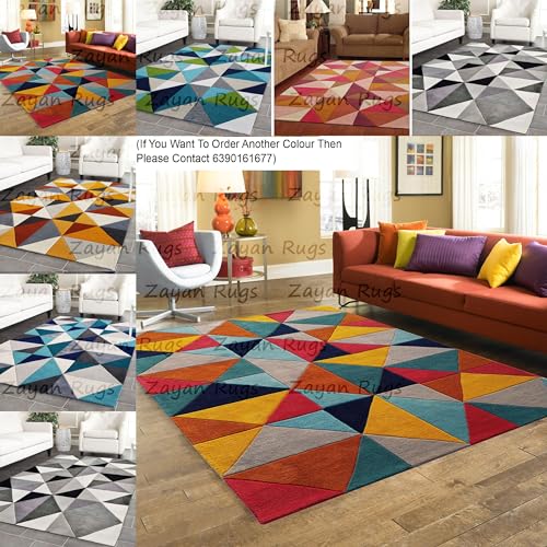 Image of Soft Pure Woolen Modern Collection Tufted Carpet for Living Room,Bedroom'Kitchen and Hall (9 X 12) Feet