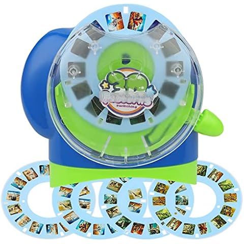 3D View Toy for Kids, Classic Discovery Animal Dinosaur Viewer Set Viewfinder with 4 Reels (Navy) Cover