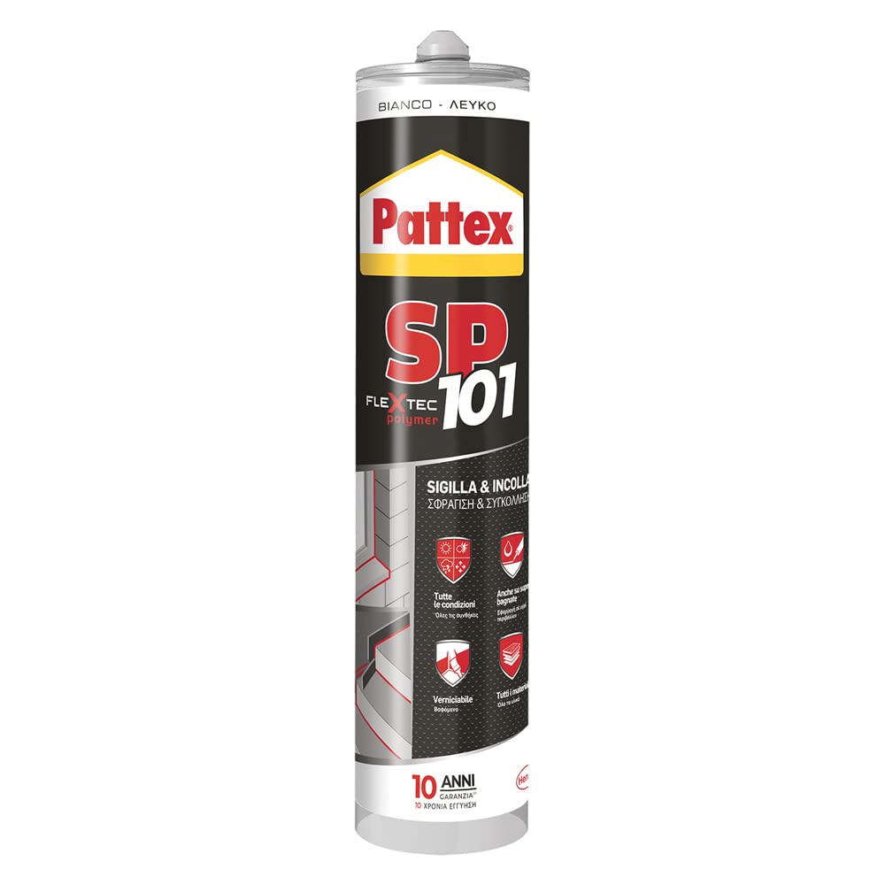 12PZ SIGILLANTE NEUTRO PER MULTIMATERIALI 'PATTEX SP101 bianco NextradeItalia Mod.FERX.PBBOFCBNLM
