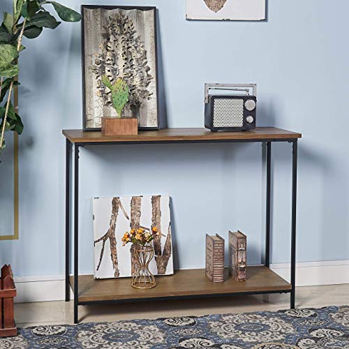 Image of JGS Iron Frame Wooden Console Table for Entryway, Multipurpose Convenience Concepts Console Table for Home, Console Table for Living Room, Hallway and Office