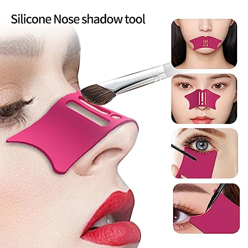 Plantilla de silicona para maquillaje de nariz y cejas reutilizable miniatura 7