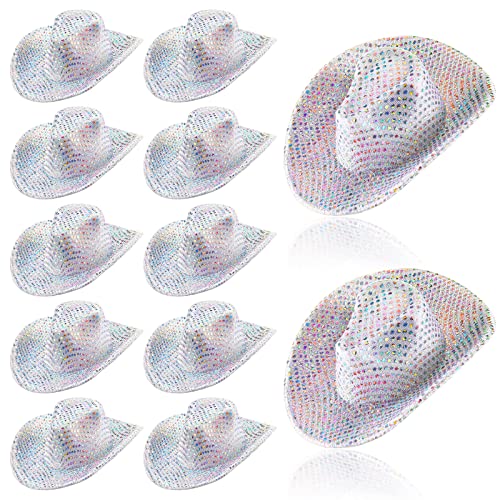 Sotiff NL-SOTIFF-1572 Mini Disco Cowboy Hat Tiny Light Up Holographic Space Cowgirl Hat Neon Party Decor cover