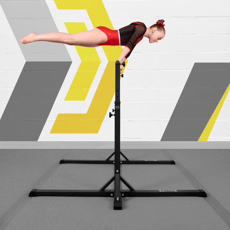 METIS Barra DE Gimnasia Horizontal - 13 Alturas Ajustables - Entrenamiento Esencial DE Gimnasia – Antideslizantes - Ideal para HOGARES O Clubes - Marco Fuerte Y Resistente