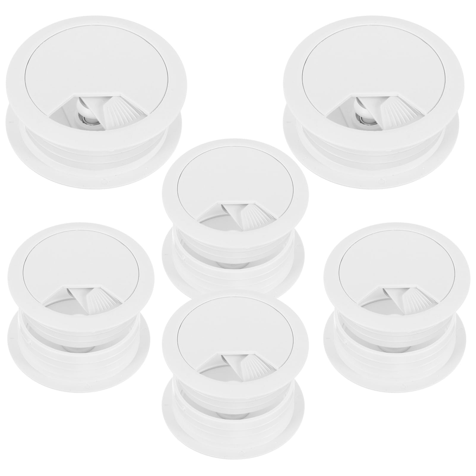Balacoo Desk Grommet 6pcs Cable Hole Cover 50mm Wire Organizer for Office and Home