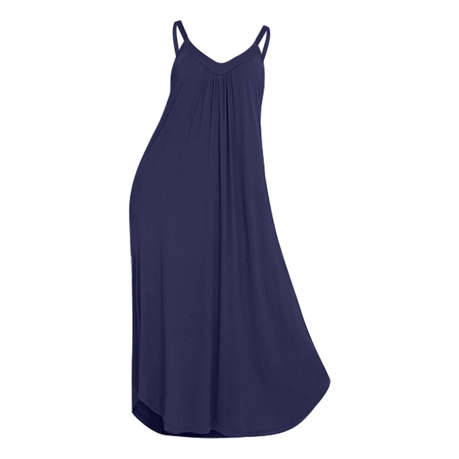 Generic Camisón largo sin mangas para mujer, vestido de noche completo, talla grande, camisola con botones, ropa de dormir para mujer