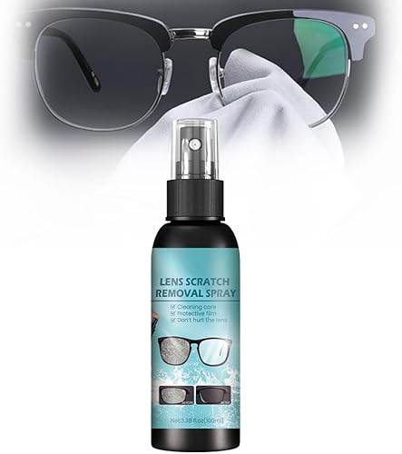 Spray limpiador de cristales para ojos, removedor de arañazos de lentes para lentes de 3.4 fl oz, limpiador de lentes en aerosol para gafas,