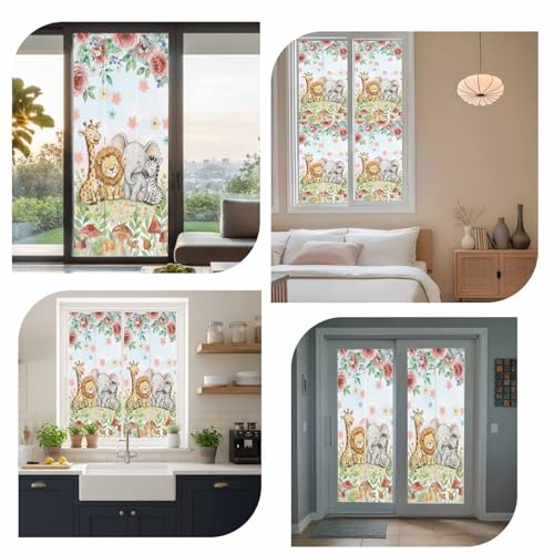 Película Privacidad para Ventana Floral Azul 35.4x78.7 cm miniatura 7