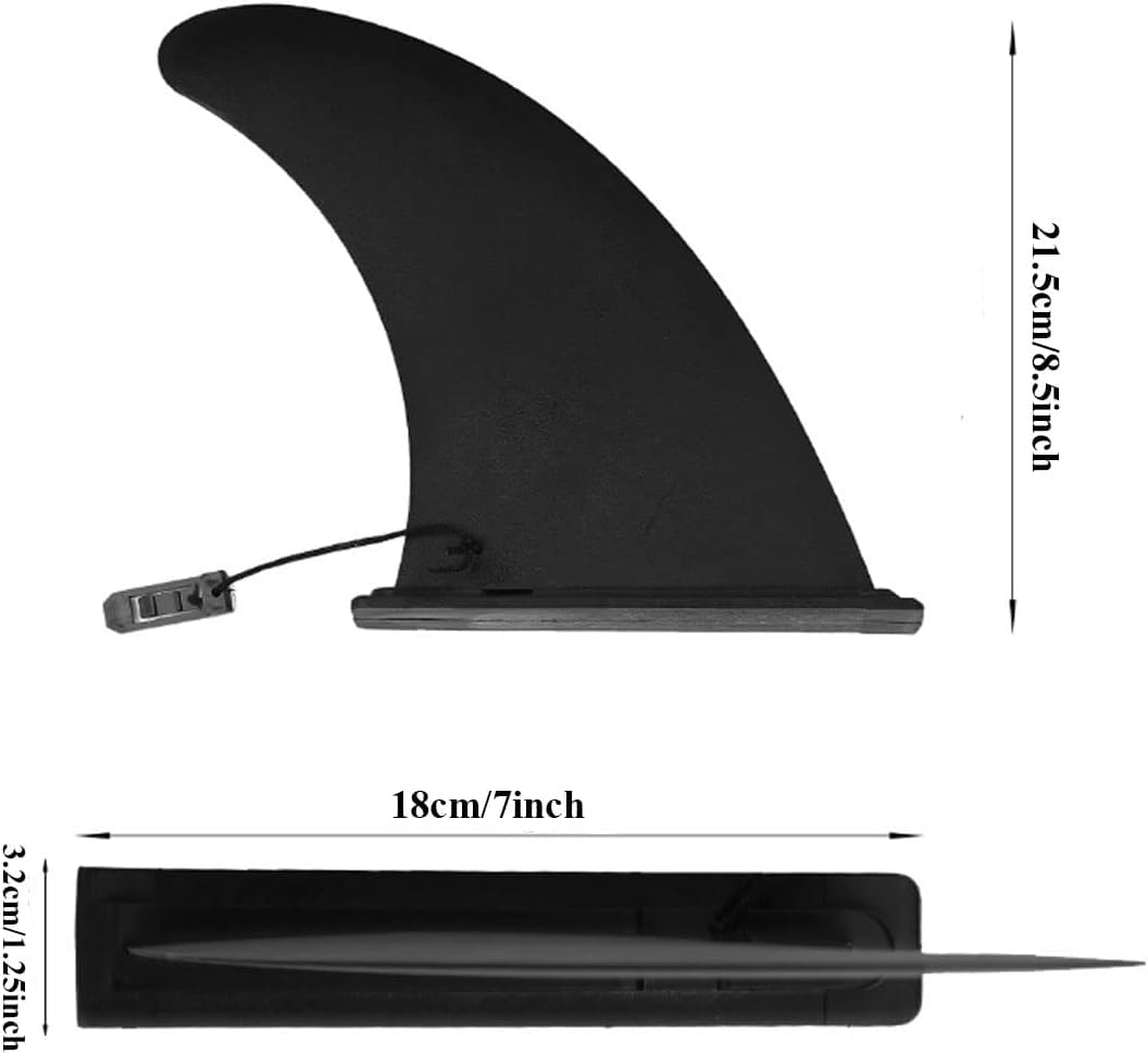 Aletas de Tabla de Su-RF Reforzadas de Liberación Rápida, 9 Pulgadas Removible Universal Quilla Paddle Surf