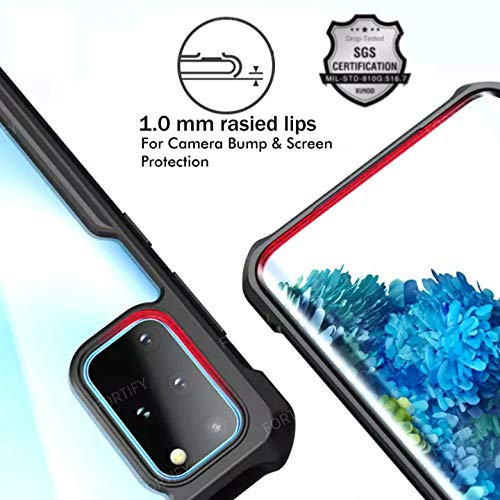 Image of RIGGEAR Xundd Back Cover Case for Samsung Galaxy S20 (Armor|PC and TPU|Black|Clear)