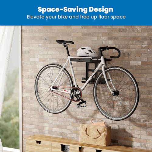 Mount-It-Bike-Wall-Mount-Rack-with-Shelf-and-Hooks-Horizontal-Indoor-Bike-Rack-Garage-Home-Space-Saving-Wall-Mounted-Hanger-for-a-Single-Road-Mountain-or-Other-Bicycle-with-Extra-Storage-Black