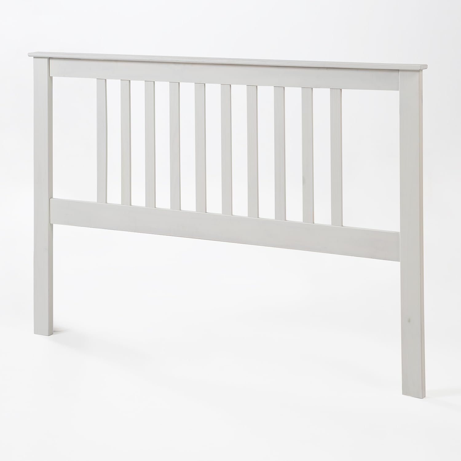 Cabecero para Somier Serie Alme, realizado en Madera de Pino Macizo. Medidas 100X2 cm(altoXfondo) (para somier 135, Blanco Lavado)