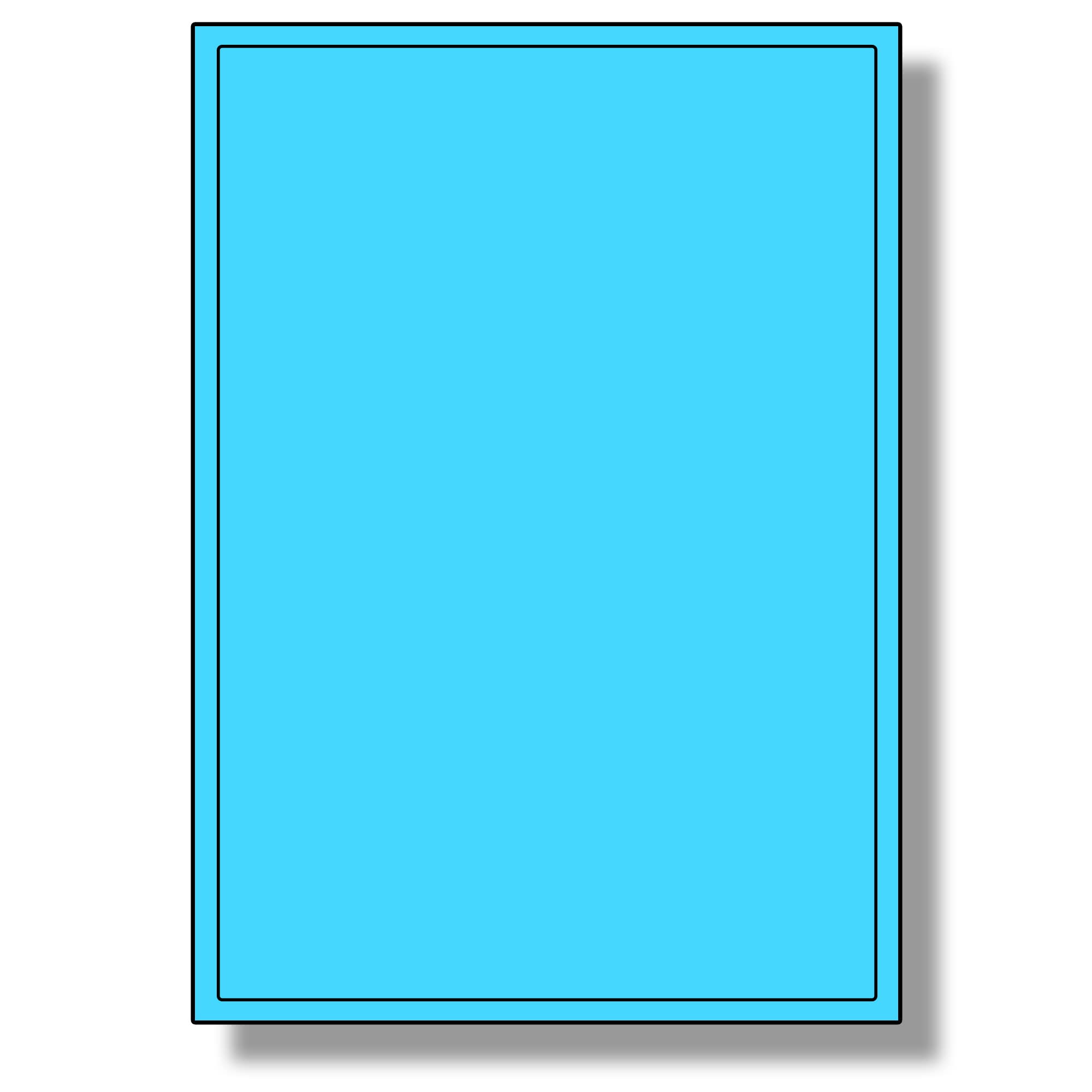 Label Planet® 1 Per Sheet, 500 Sheets (500 Blue Labels). Matt, Blue Coloured Labels on A4 Paper with Permanent Adhesive for All Desktop Printers. Each Label is 210 x 297mm, LP1/210 CB.