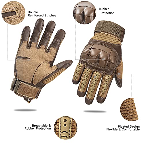 Tactical Gloves For Men Rubber Guard Touch Screen Full Finger Airsoft Gloves For Hunting Cycling Motorbike #TOP3