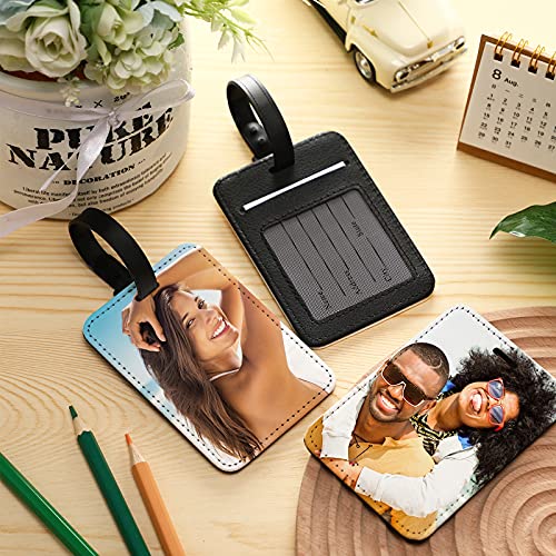 Frienda Sublimation Luggage Tags Pu Leather Name Tag Blank Suitcase Tags Heat Transfer Bag Tags Business Id Card Holder Travel Id Tags For Diy Travel Suitcase Sports Bags Holder, Rectangle (16) #TOP4
