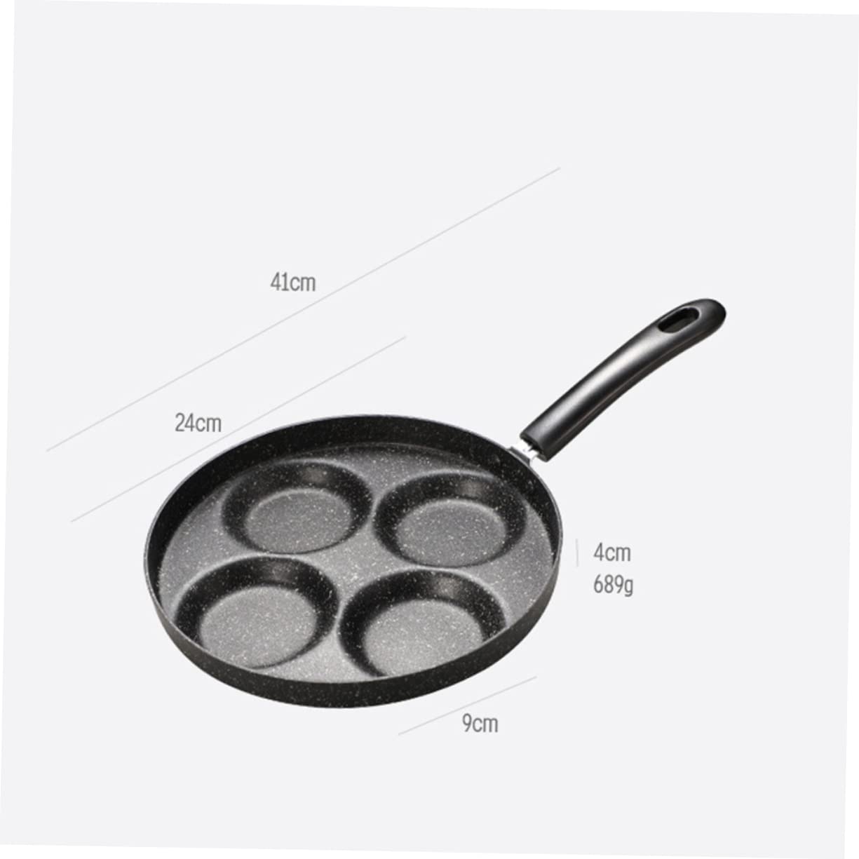 POPETPOP Padella per Omelette a 4 Scomparti Antiaderente Argento