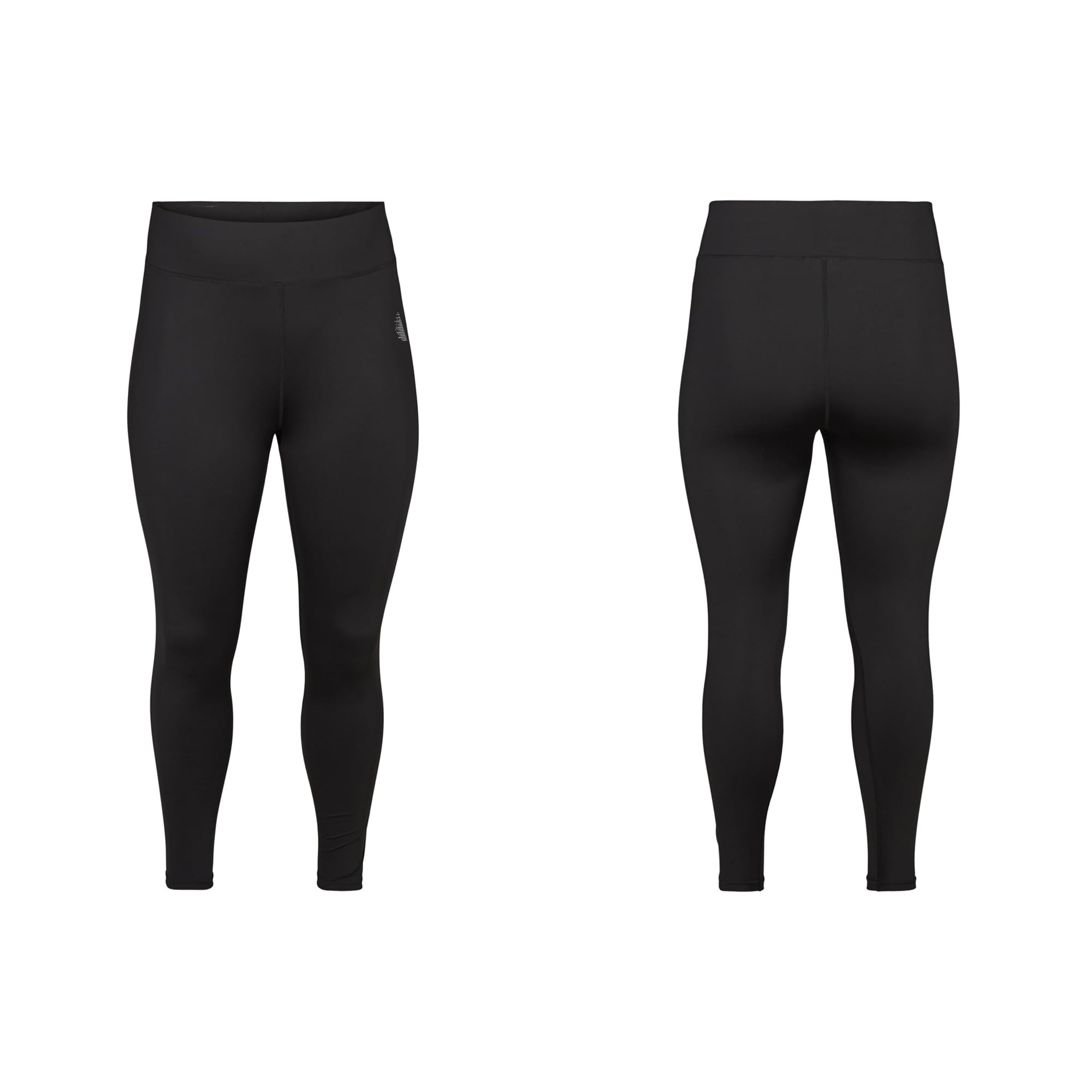 Zizzi Sport-Leggings Damen große Größen, gekürzte Trainingstights Schwarz | Sportliche Trainingsleggings in Übergröße: ideal als Sporthose und Alternative zur Jogginghose, hoher Bund, 7/8-Länge