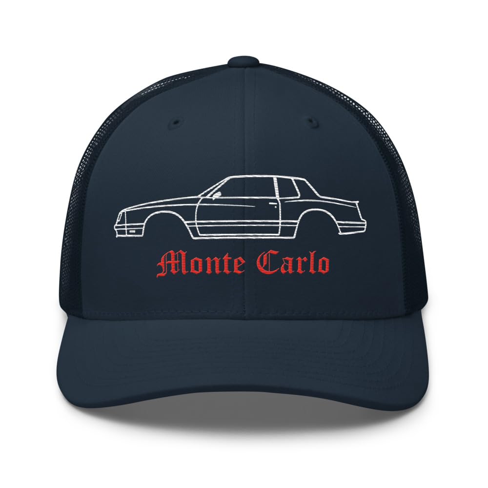 1988 Chevy Monte Carlo Line Art czapka dla fanów klasycznych samochodów czapka typu trucker