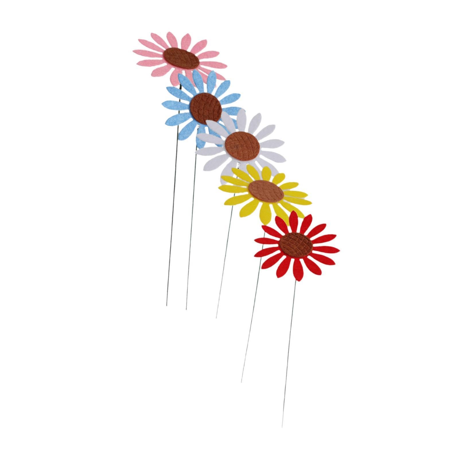 BNF®5Pcs Metal Sunflower Garden Stakes Plant Flower Stake for Outdoor Yard Patio|Home & Garden | Home D?©cor |5 Sunflower Garden Stakes-image-8